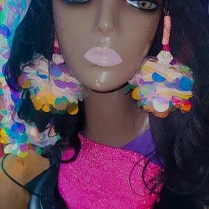 Colorful Sequin Drop Earrings